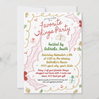 Christmas Favorite Things Invitation