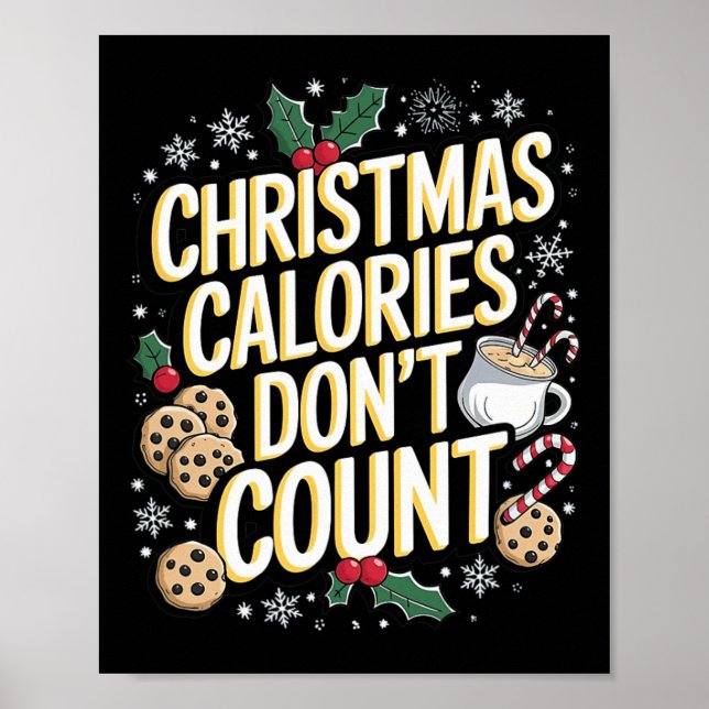 Christmas Feasting Tee - Holiday Indulgence  Poster (Front)