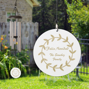 Christmas Feliz Navidad Bible Verse Isaiah 9:6 Wind Chime