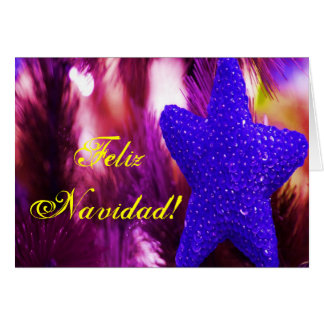 Christmas Feliz Navidad Blue Star II Cards