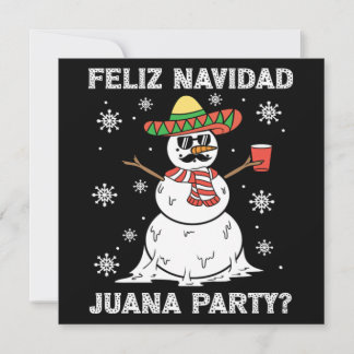 Christmas Feliz Navidad Juana Party Cool Mexican Invitation