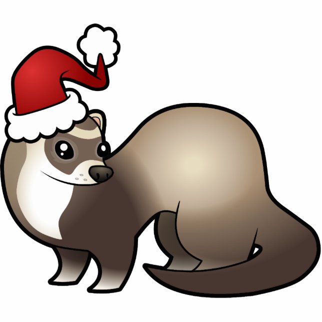 Christmas Ferret Ornament (Front)