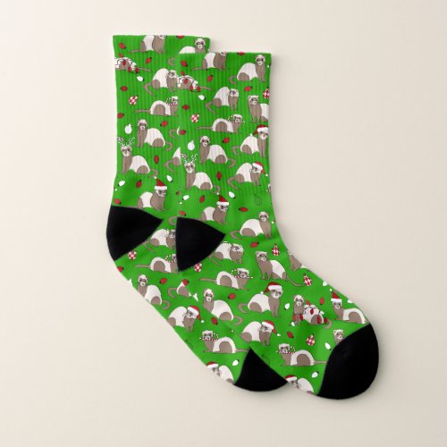 Christmas Ferret Socks