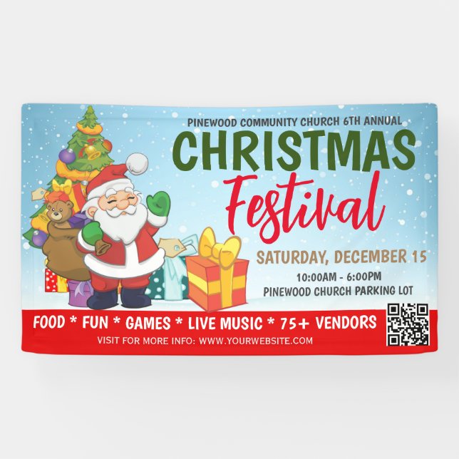 Christmas Festival Banner (Horizontal)
