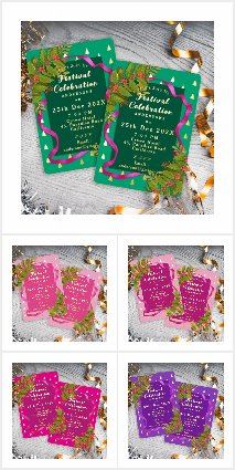 Christmas Festival Party Invitation Card