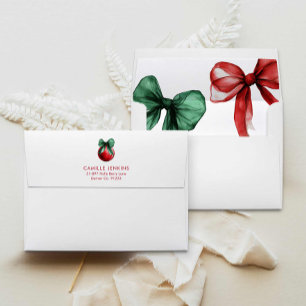 Christmas Festive Baby Shower Invitation Envelope