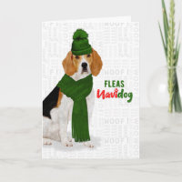 Christmas Festive Beagle Dog Fleas NaviDOG