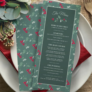 Christmas Festive Feast green red 4 course event Menu