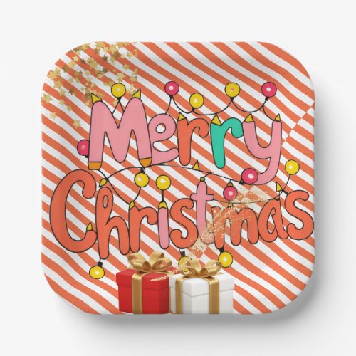 Christmas Festive Holiday Decoration Ornament Paper Plates