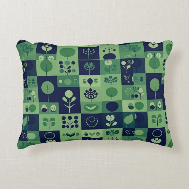 Christmas festive pattern accent pillow (Front)