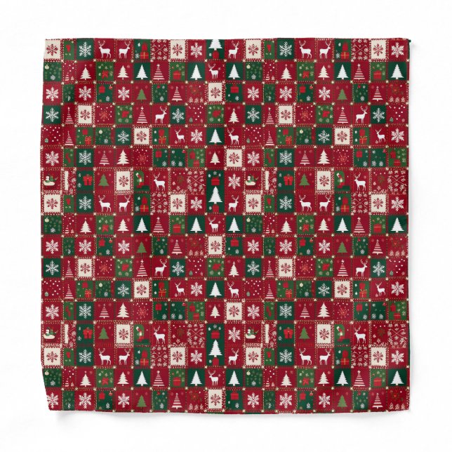 Christmas festive pattern bandana (Front)