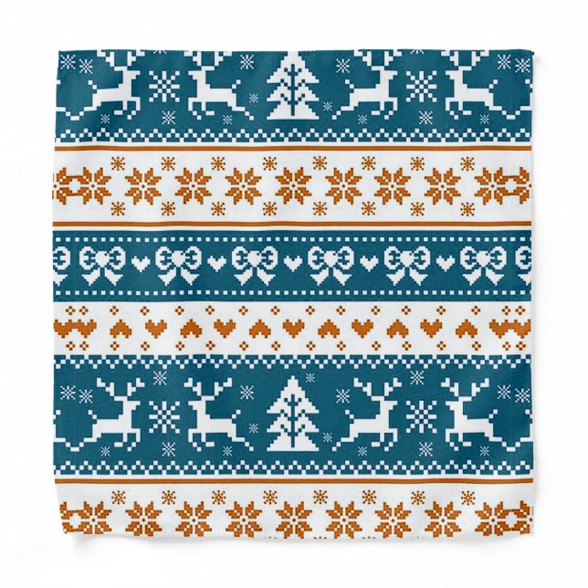 Christmas festive pattern bandana (Front)