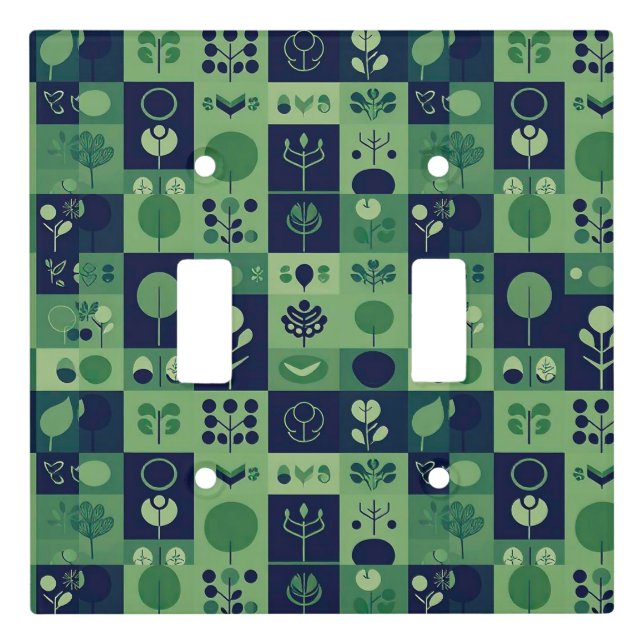 Christmas festive pattern light switch cover (Front)