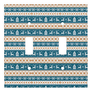 Christmas festive pattern light switch cover