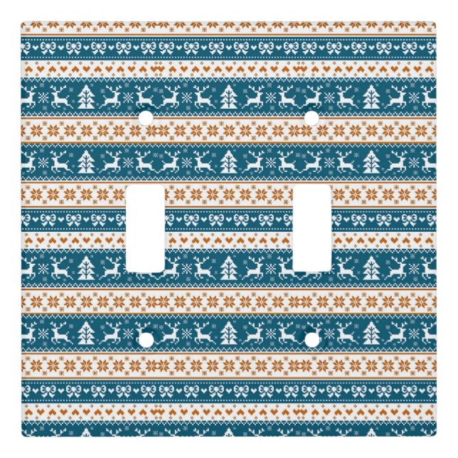 Christmas festive pattern light switch cover (Front)