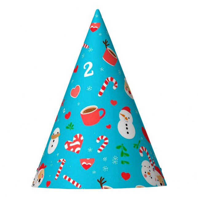 Christmas festive pattern party hat (Front)