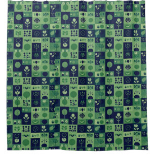 Christmas festive pattern shower curtain