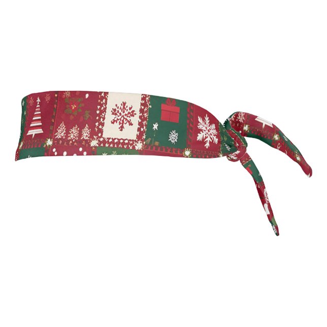 Christmas festive pattern tie headband (Rotate 90)