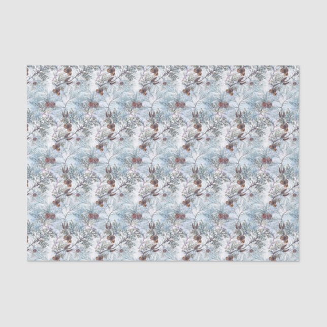Christmas | Festive Pinecone Pattern Tissue Paper (Front)