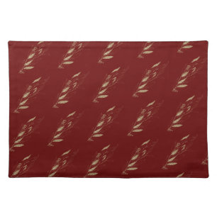 CHRISTMAS FESTIVE RED GOLD CLOTH PLACEMAT