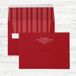 Christmas Festive Red Striped Holiday Fun Envelope
