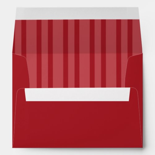 Christmas Festive Red Striped Holiday Fun  Envelope