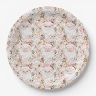 Christmas Festive Santa Claus Paper Plates