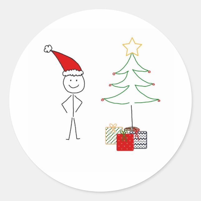 Christmas festive sticker for presents and gifts (Front)