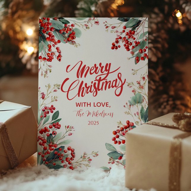 Christmas Festive Winter Foliage Holiday Card (Creator Uploaded)