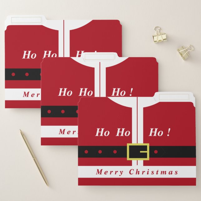 Christmas File Folder Funny Santa Claus Design (Set)