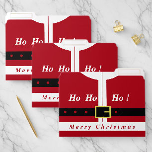 Christmas File Folders Santa Claus Gift