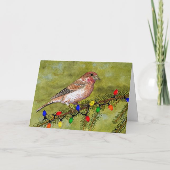 Christmas Finch Holiday Card (Front)