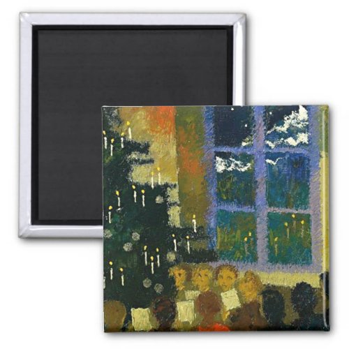 Christmas fine art painting magnet