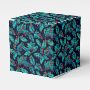 Christmas Fir Branch Pattern-82397 Favor Boxes