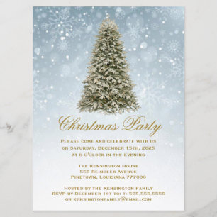 Christmas Fir Pine Tree Party Invitation