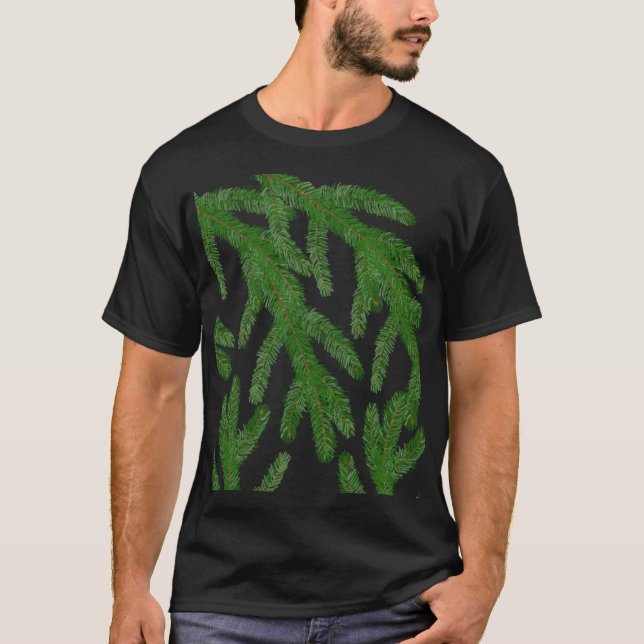 Christmas Fir Tree Branches  T-Shirt (Front)