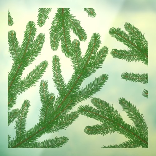 Christmas fir tree branches  window cling