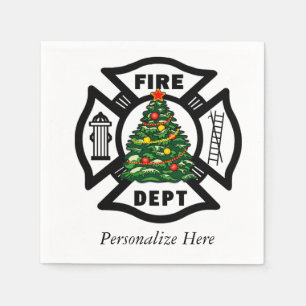 Christmas Fire Dept Napkins