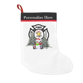 Firefighter Christmas Stockings and Ornaments Personalized