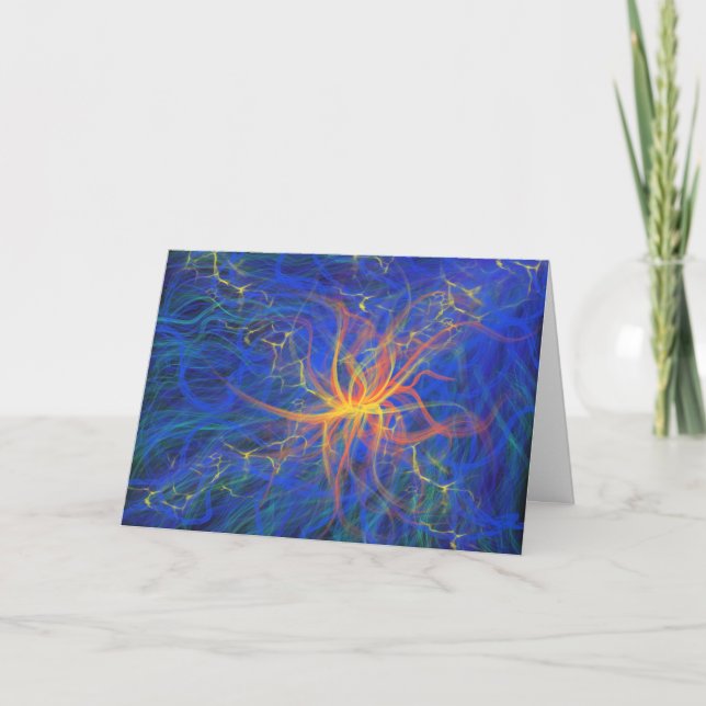 Christmas Fire Star Christian Art and Bible Verse Holiday Card (Front)