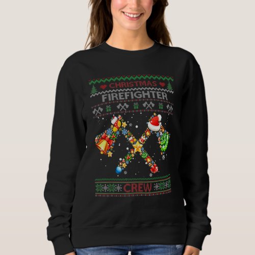 Christmas Firefighter Crew Ugly Sweater Fire Fight