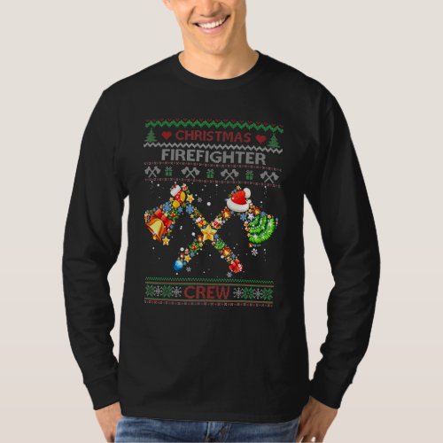 Christmas Firefighter Crew Ugly Sweater Fire Fight