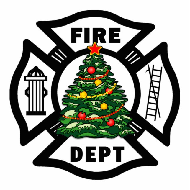 Christmas Firefighter Cutout (Front)