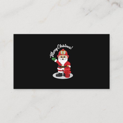 Christmas Firefighter Santa Winter Appointment Card