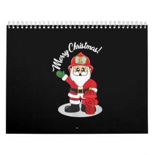 Christmas Firefighter Santa Winter Calendar