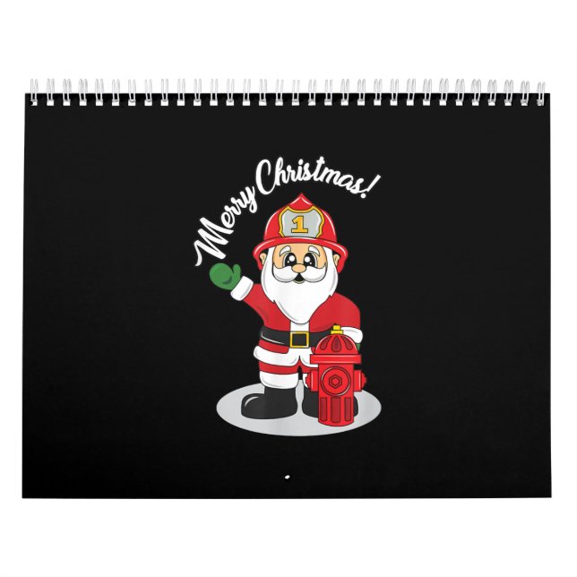 Christmas Firefighter Santa Winter Calendar (Cover)