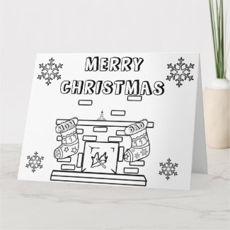 Christmas fireplace you both Color Me Card
