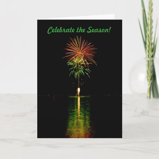 Christmas fireworks card (Front)