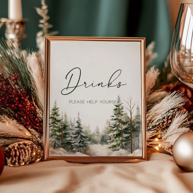 Christmas First Birthday Drinks Sign (Creator Uploaded)