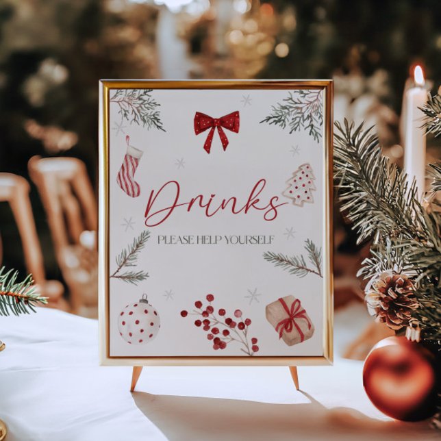 Christmas First Birthday Drinks Sign (Creator Uploaded)